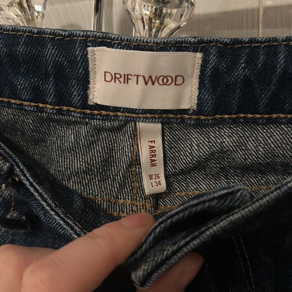 Driftwood Sz 26 low rise patchwork flares - Picture 3 of 5
